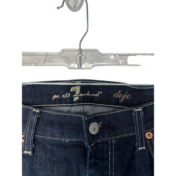 7 For All Mankind Dark Blue Flare Jeans - Picture 5 of 10